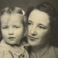 Nellie Cole with daughter Marjorie, circa 1940, California.
