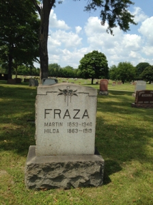 Martin and Hulda Fraza's resting place in Michigan.  Photo courtesy of D. Hughes